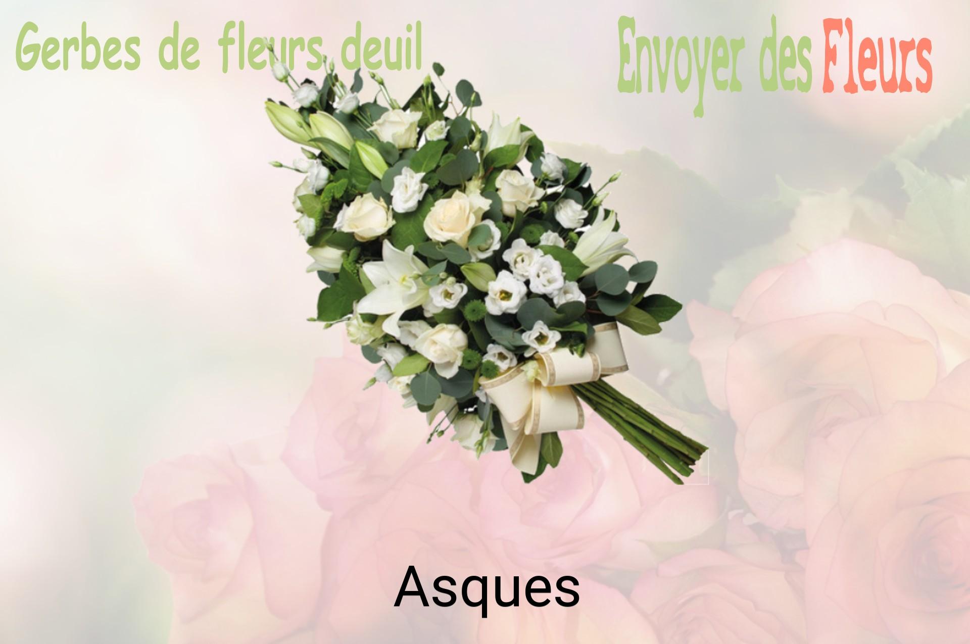 Gerbe de fleurs de deuil livrée à Asques